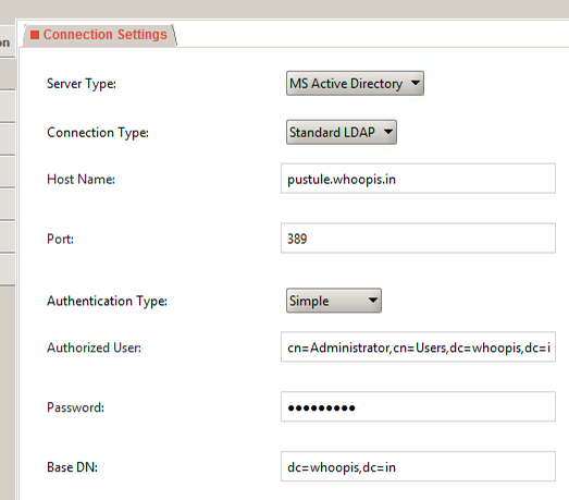 connection settings for syncmate